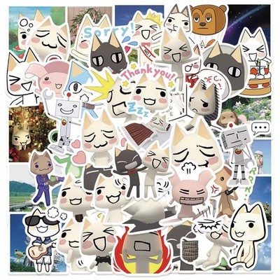 50PCS Toro Inoue Stickers Doko Demo Issyo Kuro PlayStation Cat Kawaii ...
