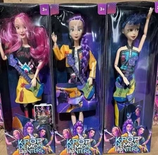 Three Kpop Demon Hunters anime dolls toy figure