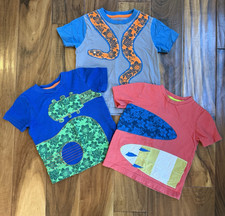 Mini Boden 2-3 Y Short Sleeve Cotton Appliqu T-Shirt Set Hawaiian Beach
