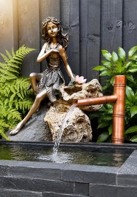 30 cm Kupfer Japanischer Wasserauslauf - Sozu Stil Zen Garten Brunnen Funktion