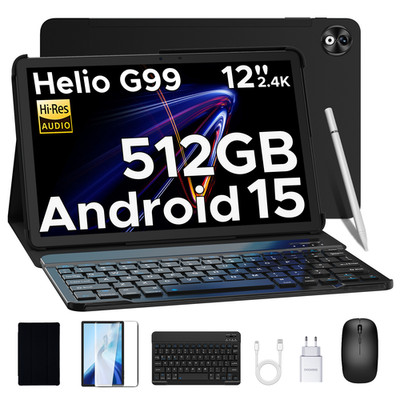 DOOGEE T40 PRO Android 15 Tablet 12 Zoll 10800 mAh 20GB+512GB 4G LTE 2025 Neues