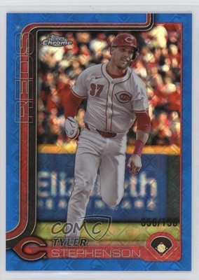 2025 Topps Chrome Logofractor Edition Blue Refractor /150 Tyler Stephenson 13ql