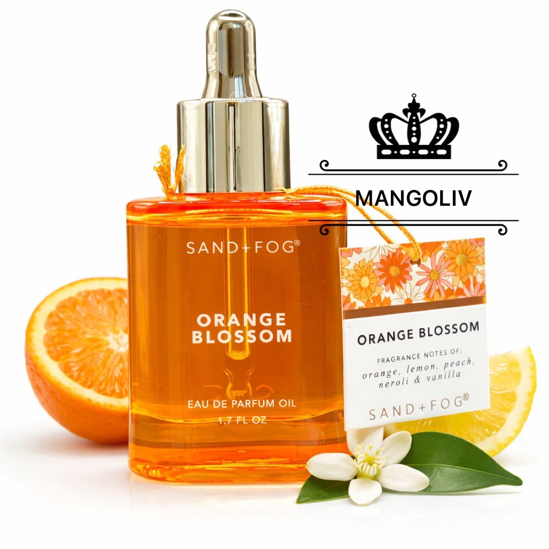 Orange Blossom ~Sand + Fog EDP Perfume Oil Dropper 1.7 oz/ 50 ml