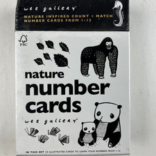 Babies  Toddler Nature Number Match Flash Cards 1-12 Eco Counting Learning Game