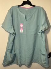 Womens Scrub Top ScrubStar Seafoam Green Pull Over V Neck Shirt Size 3XL