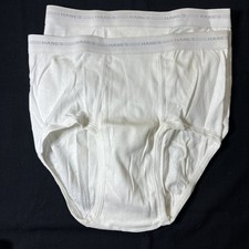 Vintage HANES 2 Pk Men s Fly Front Brief Underwear Sz 36 Tighty Whiteys