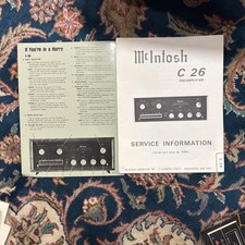 McIntosh C26 Schematic Service Manual--ORIGINAL