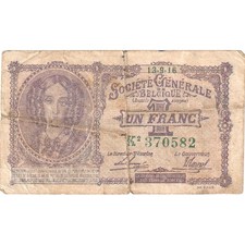 [#1184939] Belgium, 1 Franc, 1916-09-13, VF