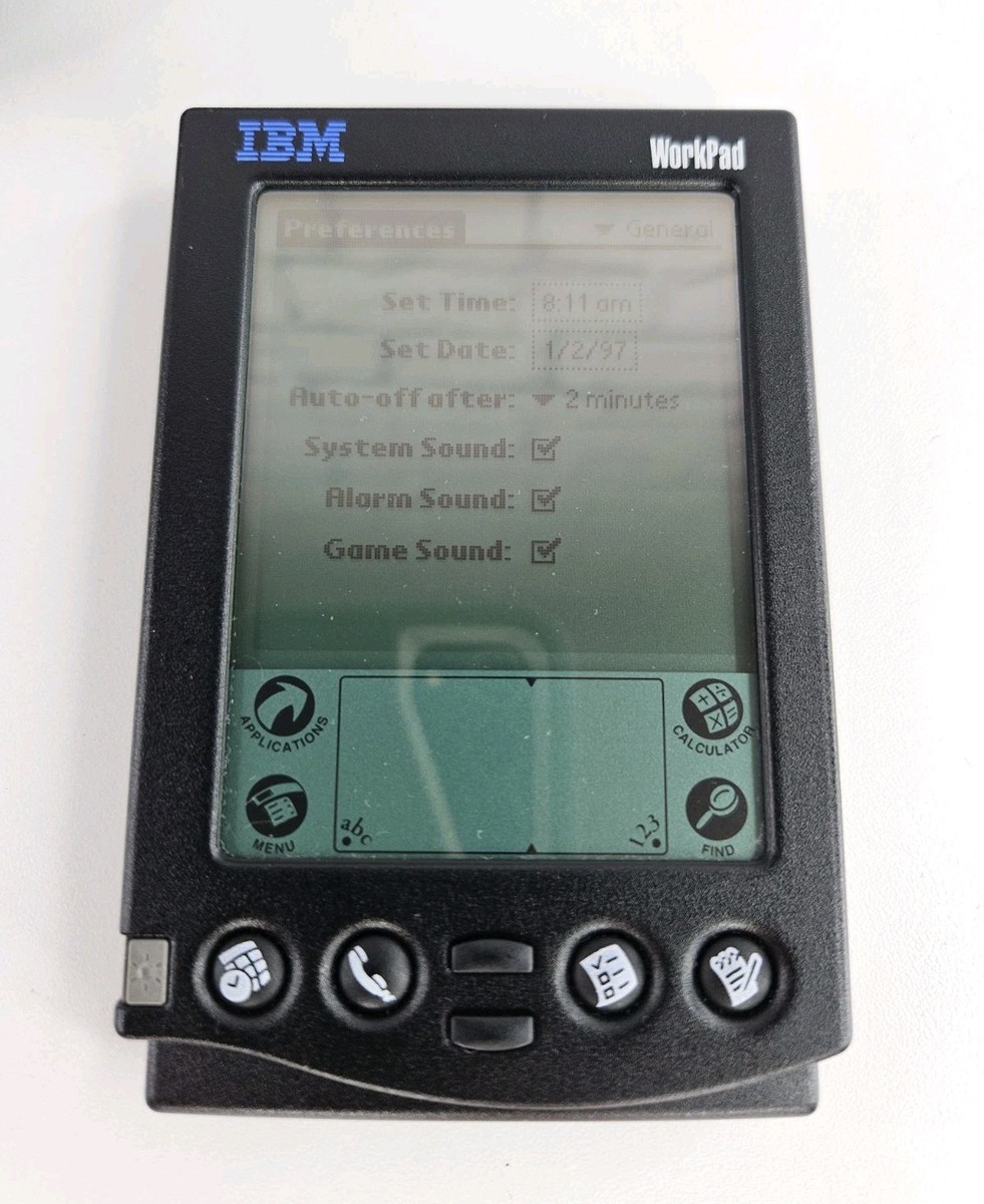 廃盤 IBM 初代 WorkPad ワークパッド PDA レトロ アメリカ製 IBM WorkPad Gen 1 8602-10U Super Rare PDA with Case - Tested And