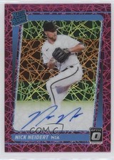 2021 Panini Donruss Optic Pink Velocity Prizm 54/75 Nick Neidert Auto 0u9w