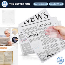 Large Page Reading Magnifier Sheet - 4X Magnifying Glass for Books Newspapers