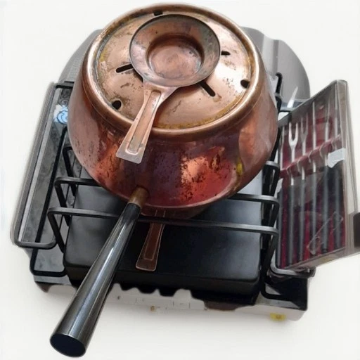 Vintage Stöckli Switzerland Copper Fondue Set - Complete with Burner & Forks