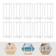10Pcs Clear Acrylic Flower Stands Wedding Event Party Table Decor Flower Vases