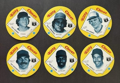 1985 Kitty Clover Potato Chips Baseball Discs Lot 6 Hernandez Gossage Winfield..