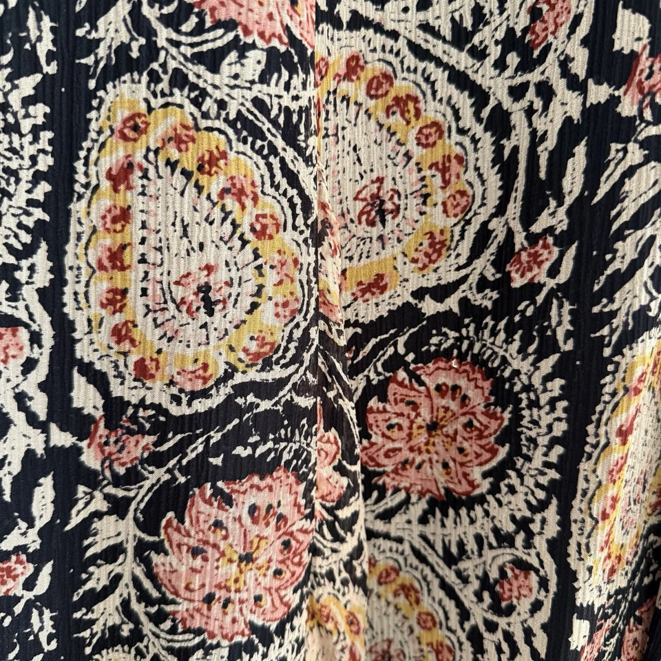 DE COLECCIÓN LRL Ralph Lauren SEDA FLORAL CACHEMIRA BOHO ÉTNICA FLUIDA FALDA MIDI PARA MUJER 14 Foto 2 de 4