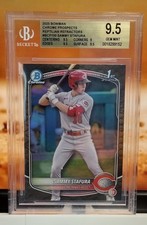 2025 Bowman #BCP100 Sammy Stafura 1st Chrome Reptilian Refractor BGS 9.5 Reds