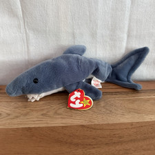 Ty Beanie Babies Shark Peluche Beanbag avec étiquette coeur Vintage 1997