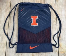 Nike Vapor Gym Sack Drawstring Bag Illinois Fighting Illini Blue Orange