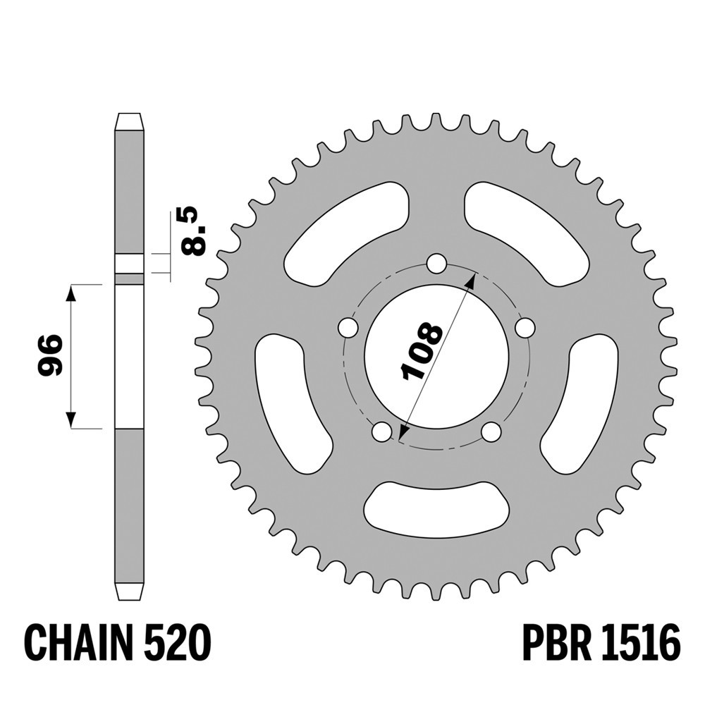 Pignon arrière Aprilia Tuareg 125 pour réparer une transmission usée