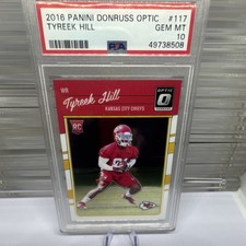 Tyreek Hill PSA 10 Rookie Card Chiefs RC GEM MINT FUTURE HOF INVEST Clean Slab. rookie card picture