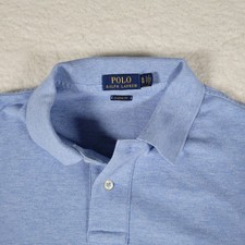 Polo Ralph Lauren Polo Shirt Mens XL Light Blue Classic Fit Heathered Cotton