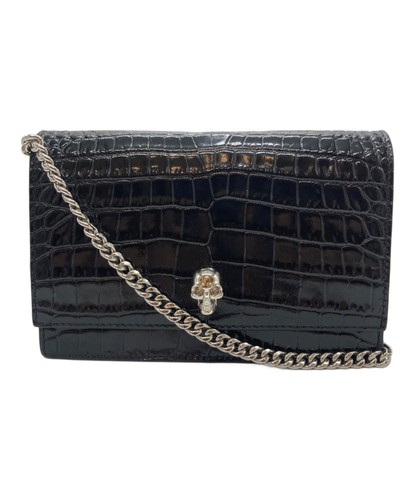 ALEXANDER McQUEEN Chain Shoulder Black Shoulder Bag #TFB13519