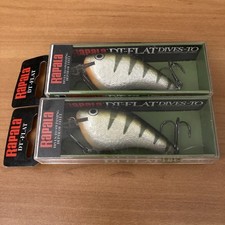 Pair Rapala DT Flat 3 YP Yellow Perch Bass Fishing Lure Discontinued Vintage