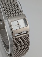Paolo Gucci Watch Women 20mm Case Silver 7.5" Mesh Metal Band- New Battery