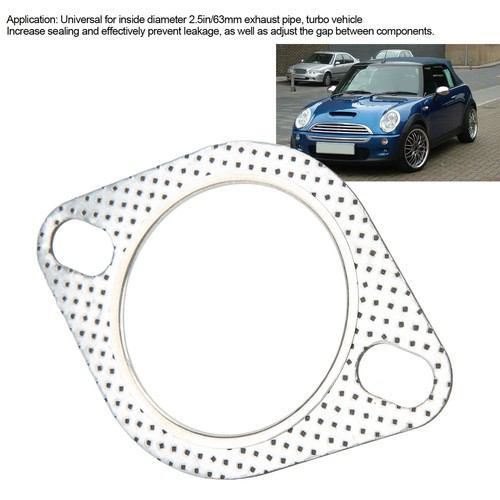 Down Pipe Gasket Exhaust Flange Gasket Heat Resistant Reinforced Steel 2 Holes - Picture 8 of 12