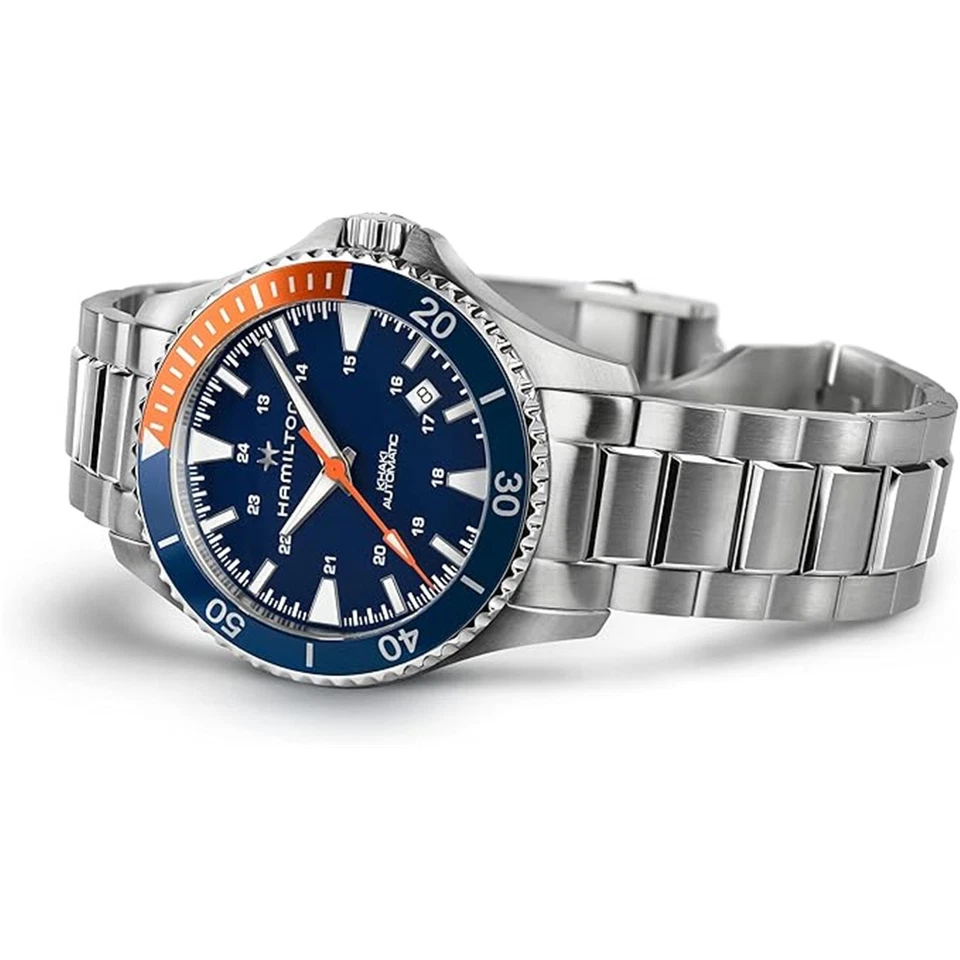 Reloj para hombre HAMILTON caqui azul marino buceo 40 mm automático esfera azul SS H82365141 Foto 4 de 4