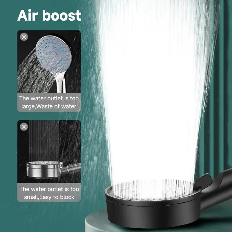 5 Modes Shower Head Multifunction Adjustable Water Nozzle Massage Bathroom Gift - Image 2 of 4