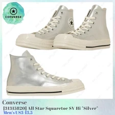 Converse All Star Squaretoe SV Hi Silver 31315820 Men's US3-13.5 NEW