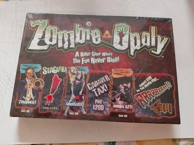 Zombie Opoly Board Game Living Dead Family Fun NEW Factory-Sealed