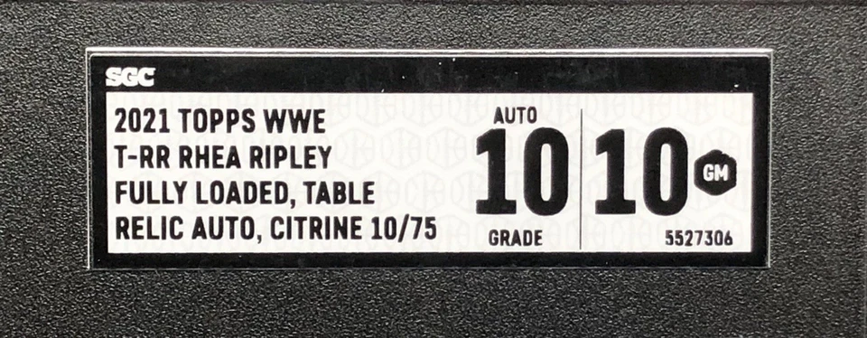 2019 Topps WWE FULLY LOADED Rhea Ripley TABLE ON CARD AUTO /75 CITRINE SP 10-10! - Image 2 of 4