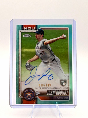Topps 2026 Topps Chrome John Rooney RC Auto /199 #RA-ROO Houston Astros