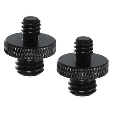 2 Pcs 1/4" Male to 3/8" Male Tripod Nut Camera Mount Screw1, 18 mm