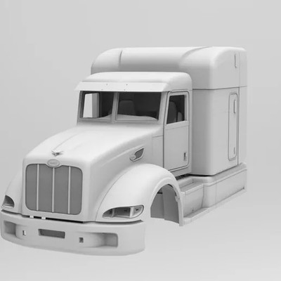 1/25 resin printed Peterbilt 386 ultra cab w/ 63   sleeper by Alfa Centauri