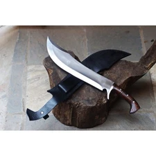 Custom Handmade Carbon Steel Blade Survival Machete Knife| Hunting Knife Camping