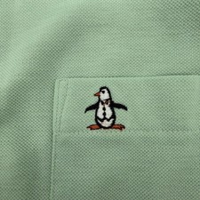 VTG Seafoam Green w/ Navy Accents Munsingwear Grand Slam Polo L USA Penguin