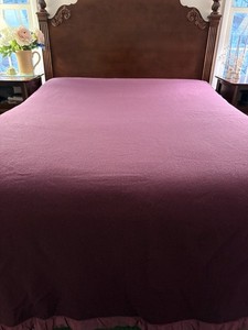 Faribo Faribault Wool Blanket King Size 108x 87 Satin Edge USA Made Purple