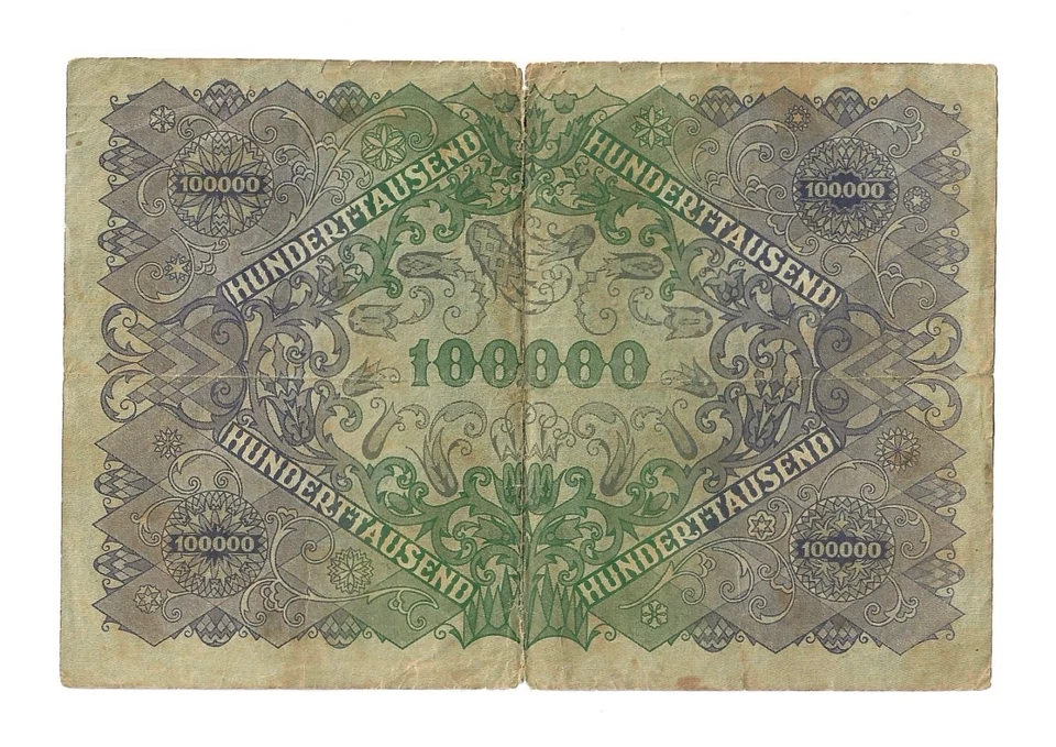 Austria  p81 100,000 Kronen 1922  – Rare FINE - Image 2 of 2