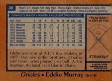 1978 Topps #36 Eddie Murray