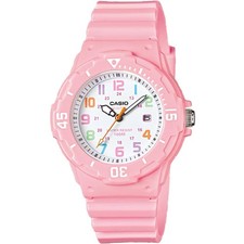 Casio Women's Watch Analog Rotating Bezel Pink Dial Resin Strap LRW-200H-4B2V