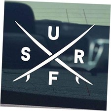 Black/Sliver Surf Sticker Creative Decal Vinyl Car Styling Accessories White