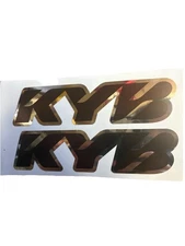 Chrome KYB fork stickers 2pc 1.5 x 6 inch size mx moto surron graphic vinyl