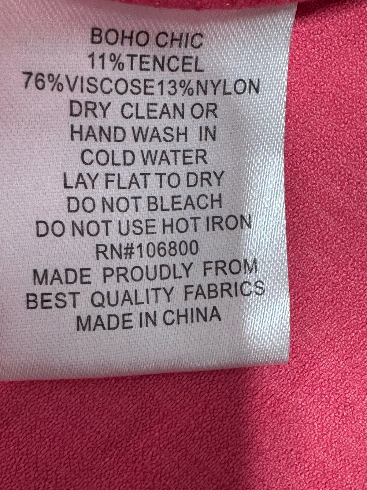 Boho Chic Button Back Pink Sheath Sleeveless Dres… - image 5