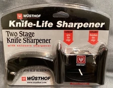 Wusthof Knife-Life Two Stage Sharpener Ceramic Carbide Pre-Owned