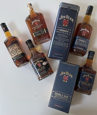 Jim Beam Whiskey Sammlung - 5  Flaschen/  Sorten + 1 x  Red Label Johnnie Walker