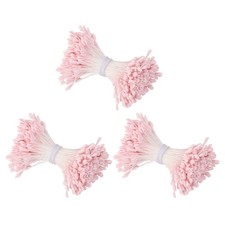 3mm Double Head Flower Stamen 1020 Pcs Artificial Floral Stamens, Pink