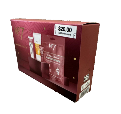 No7 Skincare Treats Set de Regalo Restaurar y Renovar Suero Boost Hoja Mascarilla NUEVO 1/2026 - Imagen 3 de 3